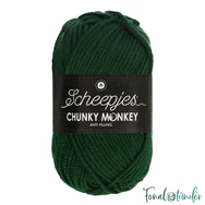 Scheepjes Chunky Monkey 1009 Pine - sötét fenyőzöld akril fonal - dark green acrylic yarn
