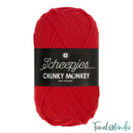 Scheepjes Chunky Monkey 1010 Scarlet - skarlátvörös akril fonal - red acrylic yarn