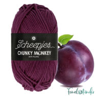 Scheepjes Chunky Monkey 1061 Cerise - lila akril fonal - purple acrylic yarn - kep 2