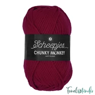 Scheepjes Chunky Monkey 1123 Garnet - gránátvörös akril fonal - acrylic yarn