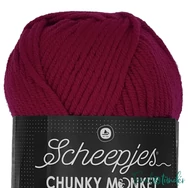 Scheepjes Chunky Monkey 1123 Garnet - gránátvörös akril fonal - acrylic yarn