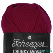 Scheepjes Chunky Monkey 1123 Garnet - gránátvörös akril fonal - acrylic yarn