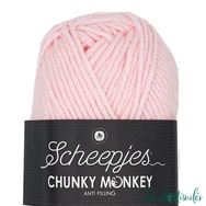 Scheepjes Chunky Monkey 1240 Baby Pink - halvány babarózsaszín akril fonal - light pink acrylic yarn