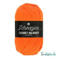 Scheepjes Chunky Monkey 1256 Neon Orange  - neon narancs akril fonal - red acrylic yarn