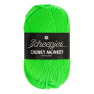 Scheepjes Chunky Monkey 1259 Neon Green - neon-zöld akril fonal - green acrylic yarn