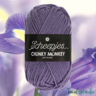 Scheepjes Chunky Monkey 1277 Iris - lila akril fonal - purple acrylic yarn