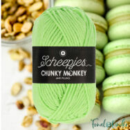 Scheepjes Chunky Monkey 1316 Pistachio - élénk pisztáciazöld akril fonal - vivid green acrylic yarn - kep 2
