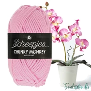 Scheepjes Chunky Monkey 1390 Orchid - orchidea rózsaszín akril fonal - pink acrylic yarn - kep