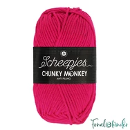 Scheepjes Chunky Monkey 1435 Magenta - pirosas rózsaszín akril fonal - pink acrylic yarn