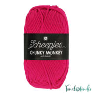 Scheepjes Chunky Monkey 1435 Magenta - pirosas rózsaszín akril fonal - pink acrylic yarn