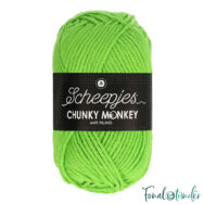 Scheepjes Chunky Monkey 1821 Lime - élénk zöld akril fonal - vivid green acrylic yarn