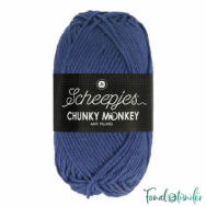 Scheepjes Chunky Monkey 1825 Midnight - sötétkék akril fonal - darkblue acrylic yarn