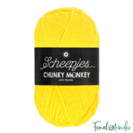 Scheepjes Chunky Monkey 2008 Yellow - élénk citromsárga akril fonal - yellow acrylic yarn