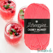 Scheepjes Chunky Monkey 2013 Punch - epres rózsaszín akril fonal - pink acrylic yarn - kép2
