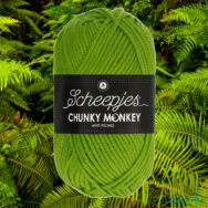 Scheepjes Chunky Monkey 2016 Fern - élénk zöld akril fonal - vivid green acrylic yarn
