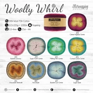 Scheepjes Woolly Whirl 471  Chocolate Vermicelli - pamut-gyapjú fonal - yarn cake - 03