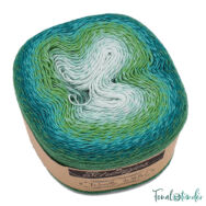 Scheepjes Woolly Whirl 475 - Melting Mint Centre - pamut-gyapjú fonal - yarn cake