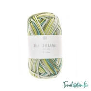 Ricorumi Print 005 Green Mix - zöld-sárga-barna pamut fonal - cotton yarn