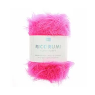 Ricorumi Furry Furry 014 Neon Pink - faux fur carry-along yarn - rózsaszín szőrös kísérőfonal