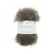 Ricorumi Furry Furry 021 Taupe - faux fur carry-along yarn - barna szőrös kísérőfonal