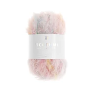 Ricorumi Furry Furry Print 001 Pastel - faux fur carry-along yarn - szőrös kísérőfonal