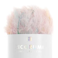 Ricorumi Furry Furry Print 001 Pastel - faux fur carry-along yarn - szőrös kísérőfonal