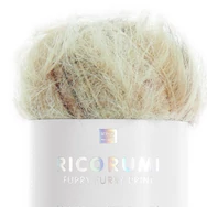 Ricorumi Furry Furry Print 003 Beige - faux fur carry-along yarn - szőrös kísérőfonal