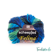 Scheepjes Felina 001 - kék-zöld gyapjú fonal - green-blue gradient yarn blend Scheepjes Felina 001 - kék-zöld gyapjú fonal - green-blue gradient yarn blend