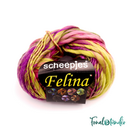 Scheepjes Felina 004 - rózsaszín-lila-zöld gyapjú fonal - pink-lilac-green gradient yarn blend Scheepjes Felina 004 - rózsaszín-lila-zöld gyapjú fonal - pink-lilac-green gradient yarn blend