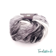 Scheepjes Felina 021 - fekete-fehér gyapjú fonal - black-white gradient yarn blend