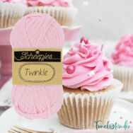Scheepjes Twinkle 925 - csillogó rózsaszín pamut fonal - glittering light-pink cotton yarn