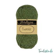 Scheepjes Twinkle 931 - csillogó zöld pamut fonal - glittering green cotton yarn Scheepjes Twinkle 931 - csillogó zöld pamut fonal - glittering green cotton yarn