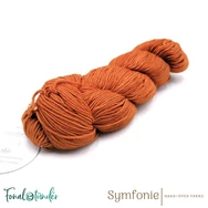 Symfonie Viva 1042 Sunset merino wool yarn - sötét narancs gyapjú fonal - 03