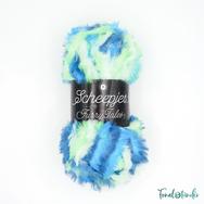 Scheepjes Furry Tales 990 Little Mermaid - kék-zöld bundás fonal - multi-colored fluffy yarn Scheepjes Furry Tales 990 Little Mermaid - kék-zöld bundás fonal - multi-colored fluffy yarn