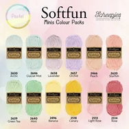 Scheepjes Softfun Color Pack - Pasztell - 12 gombolyag
