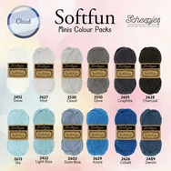 Scheepjes Softfun Color Pack - Cloud - 12 gombolyag fonal  - 12 balls of yarn