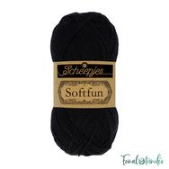 Scheepjes Softfun 2408 Black - fekete - pamut-akril fonal - yarn blend Scheepjes Softfun 2408 Black - fekete - pamut-akril fonal - yarn blend