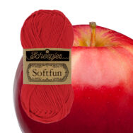 Scheepjes Softfun 2410 Candy Apple - red - almapiros - pamut-akril fonal - yarn blend