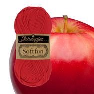 Scheepjes Softfun 2410 Candy Apple - red - almapiros - pamut-akril fonal - yarn blend Scheepjes Softfun 2410 Candy Apple - red - almapiros - pamut-akril fonal - yarn blend