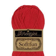 Scheepjes Softfun 2410 Candy Apple - red - almapiros - pamut-akril fonal - yarn blend