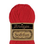 Scheepjes Softfun 2410 Candy Apple - red - almapiros - pamut-akril fonal - yarn blend Scheepjes Softfun 2410 Candy Apple - red - almapiros - pamut-akril fonal - yarn blend