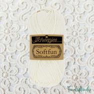 Scheepjes Softfun 2426 Lace - cream-white - krémfehér - pamut-akril fonal - yarn blend Scheepjes Softfun 2426 Lace - cream-white - krémfehér - pamut-akril fonal - yarn blend
