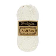 Scheepjes Softfun 2426 Lace - cream-white - krémfehér - pamut-akril fonal - yarn blend Scheepjes Softfun 2426 Lace - cream-white - krémfehér - pamut-akril fonal - yarn blend