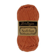 Scheepjes Softfun 2431 Clay - orange-brown - narancs-barna pamut-akril fonal - yarn blend