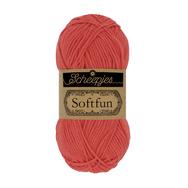 Scheepjes Softfun 2449 Salmon - red - lazacpiros - pamut-akril fonal - yarn blend Scheepjes Softfun 2449 Salmon - red - lazacpiros - pamut-akril fonal - yarn blend