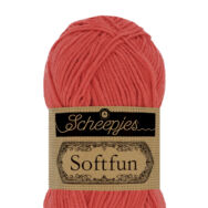 Scheepjes Softfun 2449 Salmon - red - lazacpiros - pamut-akril fonal - yarn blend