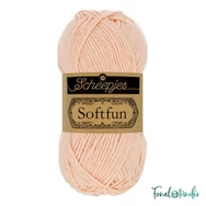 Scheepjes Softfun 2466 Peach - világos barackszín - pamut-akril fonal - yarn blend