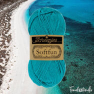Scheepjes Softfun 2511 Dark Turquoise - türkizkék - pamut-akril fonal - yarn blend