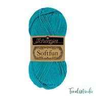 Scheepjes Softfun 2511 Dark Turquoise - türkizkék - pamut-akril fonal - yarn blend