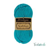 Scheepjes Softfun 2511 Dark Turquoise - türkizkék - pamut-akril fonal - yarn blend Scheepjes Softfun 2511 Dark Turquoise - türkizkék - pamut-akril fonal - yarn blend